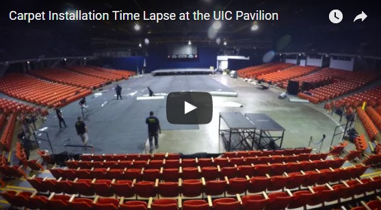 Carpet Installation Time Lapse at the UIC Pavilion
