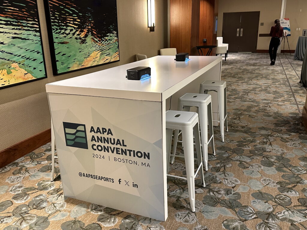 Information kiosk for a professional association event.