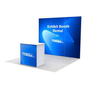 Thumbnail of a modular trade show booth with reception counter.
