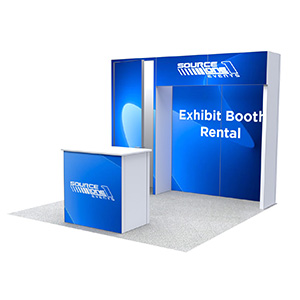 Thumbnail of a modular trade show exhibit with reception counter.