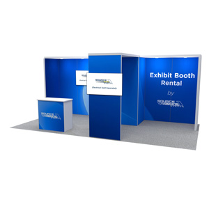 Thumbnail of blue rental exhibit booth
