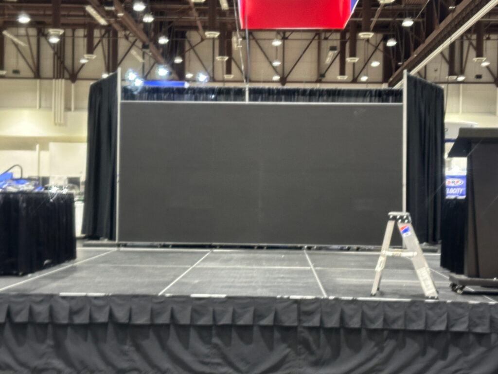 Large freestanding LED video wall for event presentations