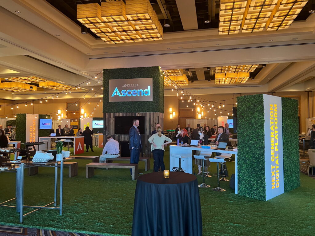 Outdoor-inspired networking space built inside convention center venue