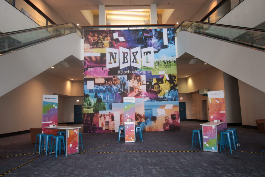 Experiential event activation featuring large custom branded installation