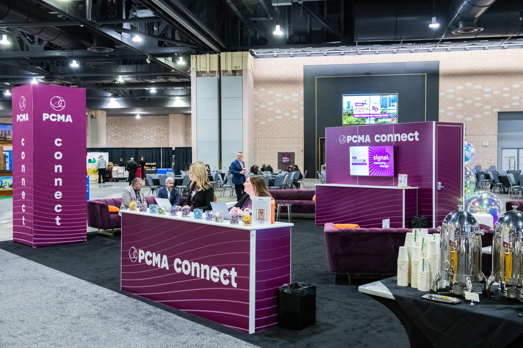 Branded experiential display wall created for conference attendees.