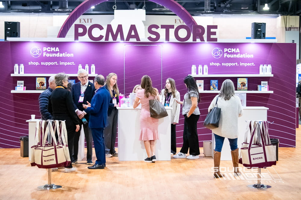 Retail-inspired conference activation featuring custom displays, environmental graphics, and experiential storytelling.