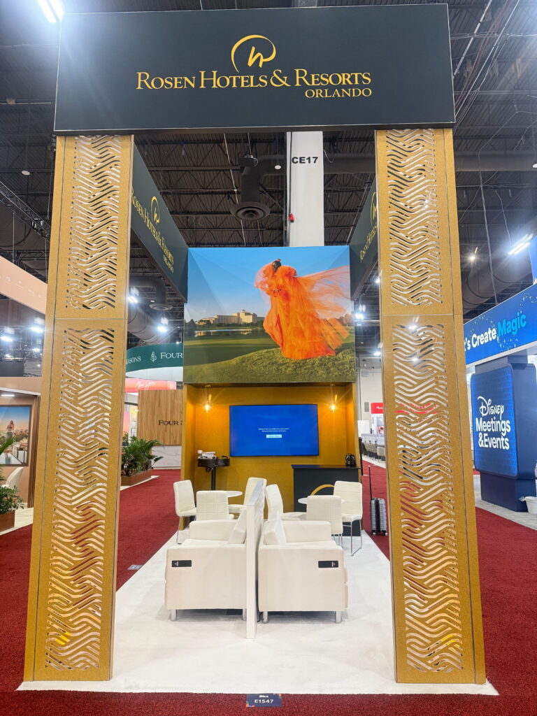 Interactive trade show activation with digital display and custom event environment