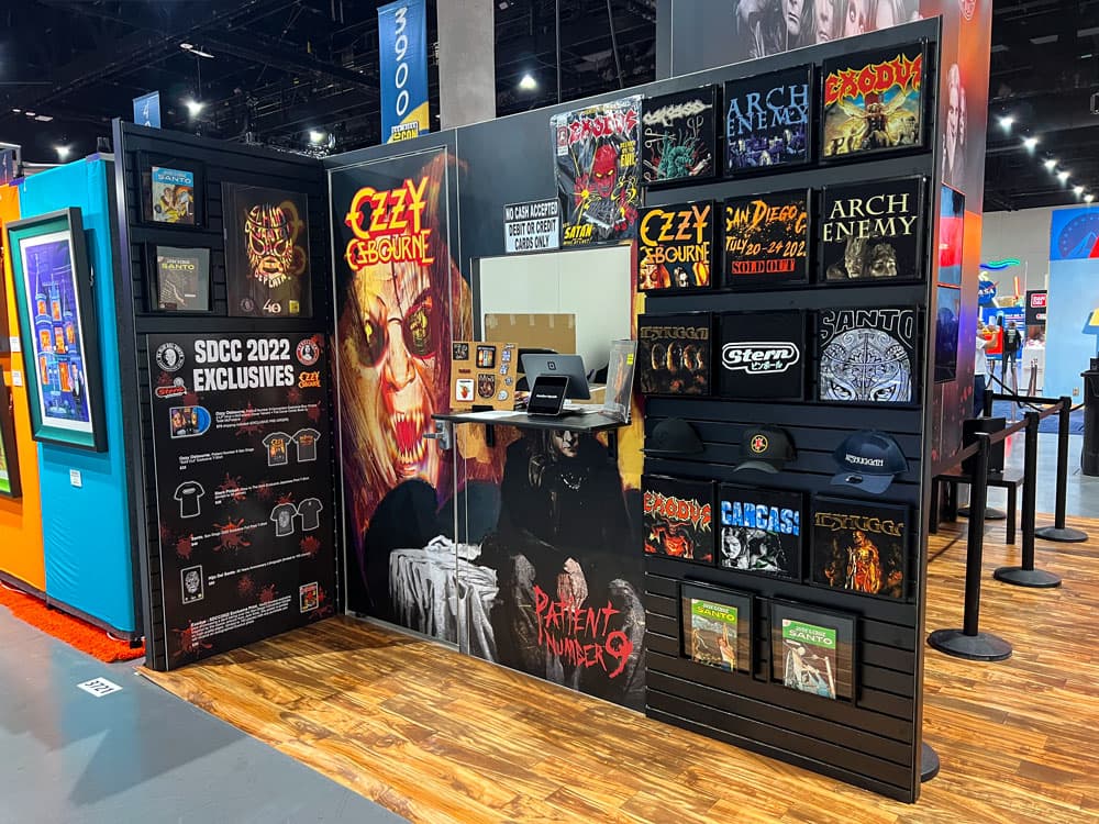 Trade show exhibit featuring immersive storytelling and branded visual displays