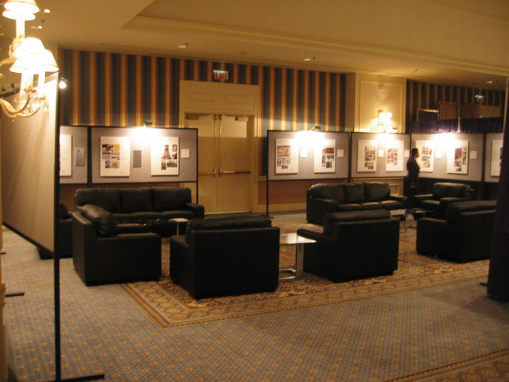 Executive VIP lounge setup with premium furniture for conference hospitality area